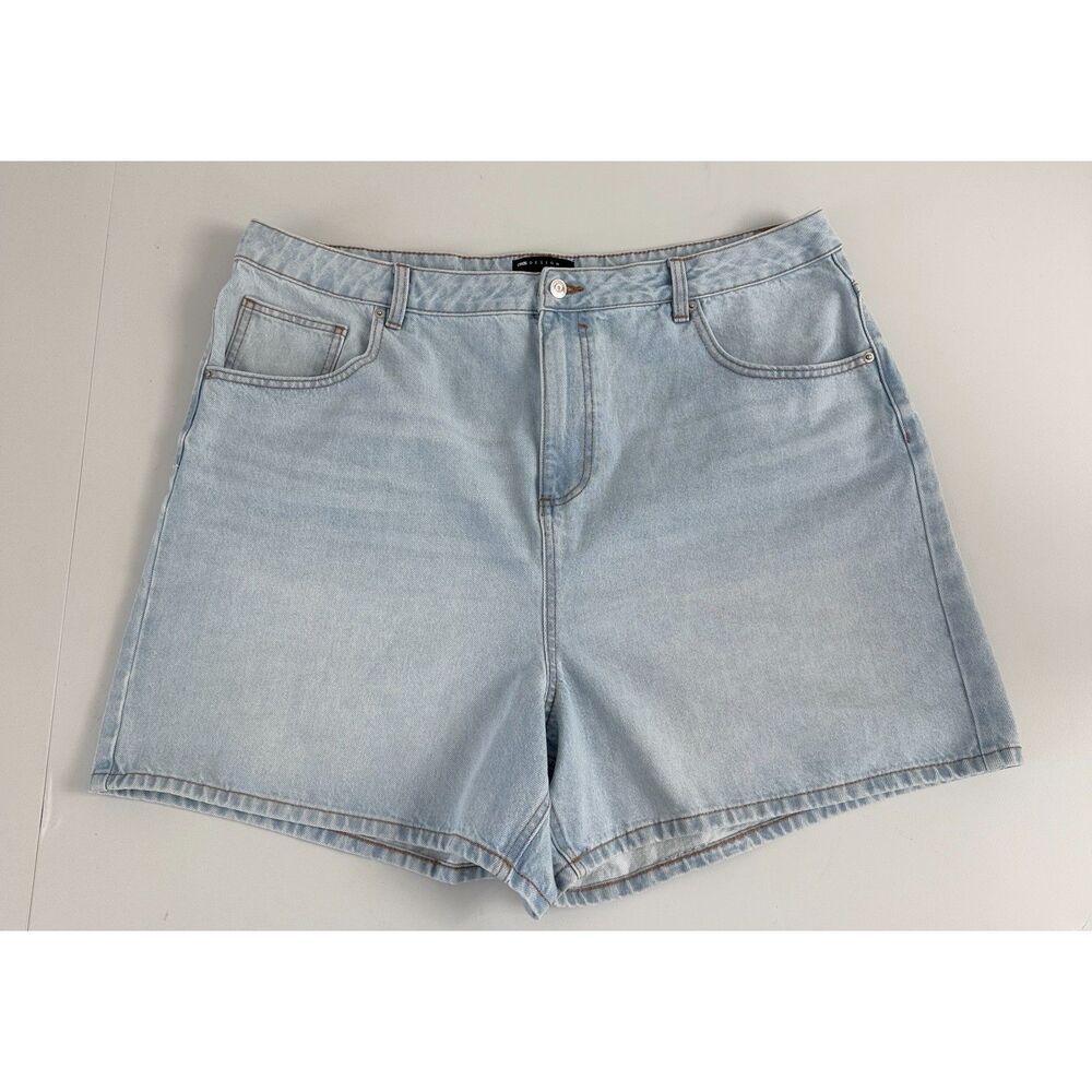 ASOS Curve Light Blue Jean Shorts